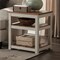 Alaterre Furniture Savannah 2 Shelf End Table, Ivory with Natural Wood Top ASVA02IVW - alternate 5